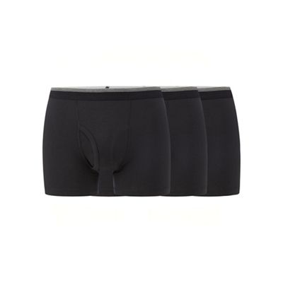 The Collection Big and tall pack of three black keyhole trunks